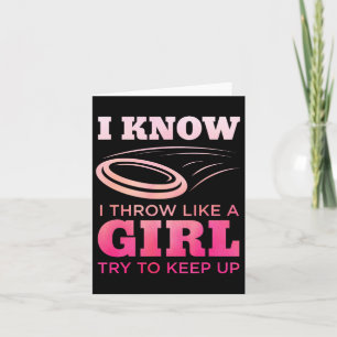 Tarjeta Disk Golf Chica Funny Disk Golfing Lover Player Gi