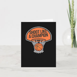 Tarjeta Dispara Como Un Campeón - Aro de Baloncesto