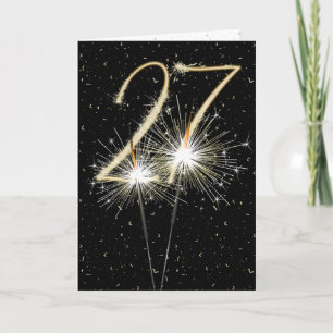 Tarjeta Disparadores del 27 aniversario del boda
