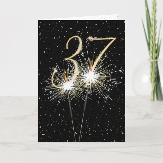 Tarjeta Disparadores del 37 aniversario del boda (Anverso)