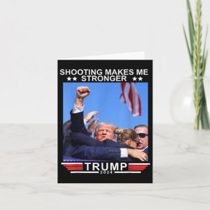 Tarjeta Dispararme me hace más fuerte a Donald Trump 2024