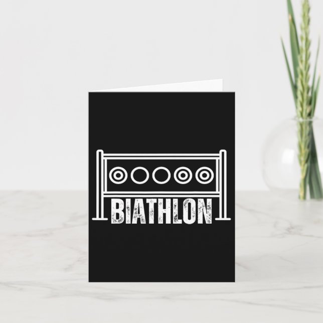 Tarjeta Disparo de biatlón objetivo de competición de esqu (Anverso)