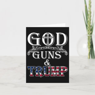 Tarjeta Disparos De Dios Y Camisa De Trump Segunda Enmiend
