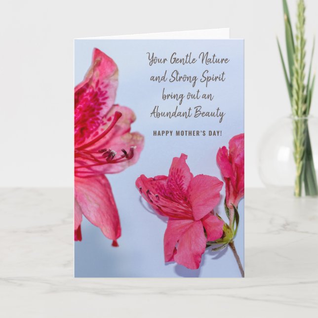 Tarjeta Disposición de fotos de flores rosadas en el Día d (Anverso)