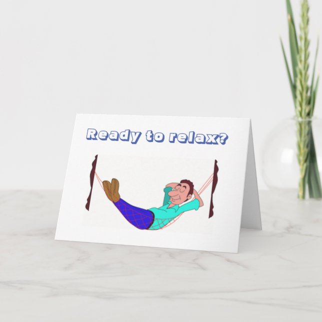 TARJETA DISPUESTO PARA RELAJARSE ***FELICITACIONES DE JUBI (Anverso)