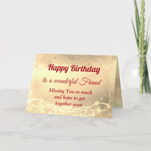 Tarjeta Distance Happy Birday Friend Card
