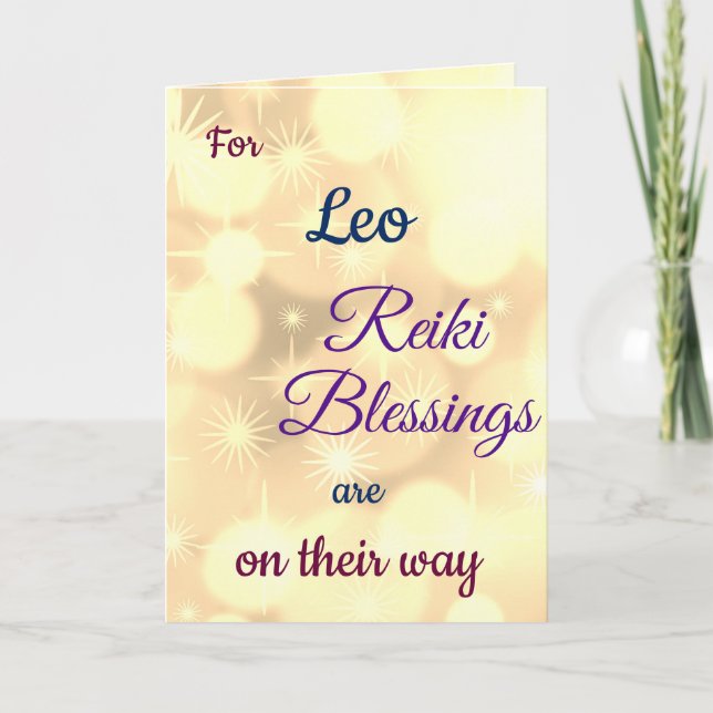 Tarjeta Distance Reiki Obtener buenos saludos (Anverso)