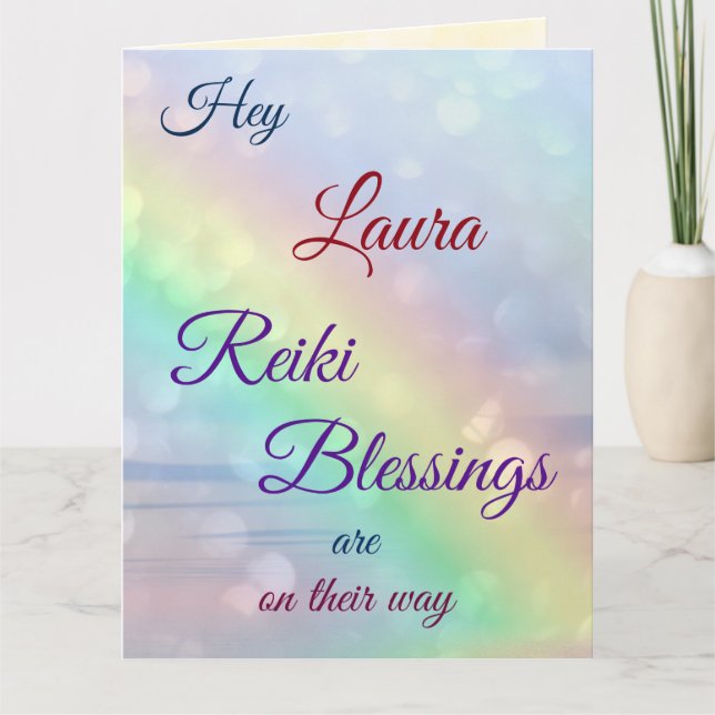 Tarjeta Distance Reiki Recibir el saludo (Anverso)