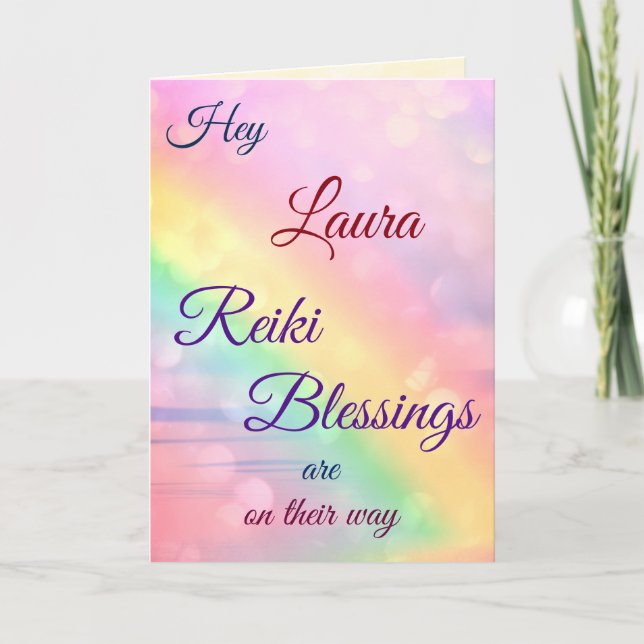 Tarjeta Distance Reiki Recibir el saludo (Anverso)