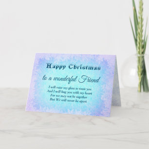 Tarjeta Distancia Feliz Navidad Amigo Maravilloso