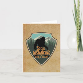 Tarjeta Distancia social para el campeón mundial Big Foot