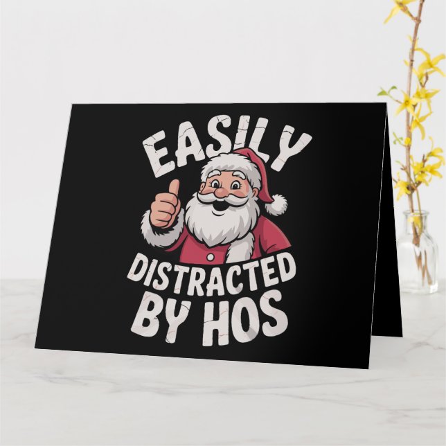 Tarjeta Distraído fácilmente por Hos Funny Navidades Fiest (flor amarilla)