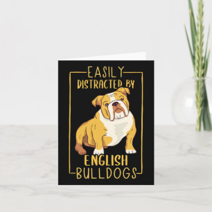 Tarjeta Distraído Por Bulldogs Ingleses – Bulldog Inglés L