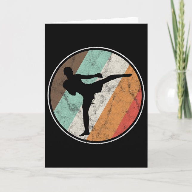 Tarjeta Distressed Vintage Kickboxing Muay Thai  (Anverso)