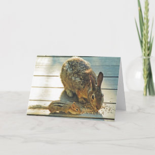 Tarjeta Distribución del conejito y del Chipmunk