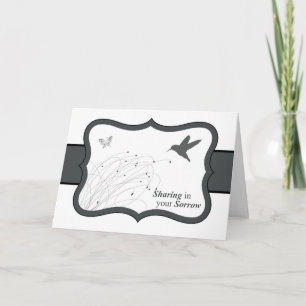 Tarjeta Distribución en su condolencia del dolor con el