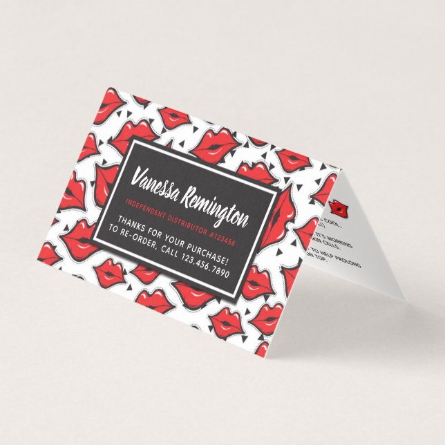 Tarjeta Distribuidor de lápiz labial Cómo aplicar / consej (Anverso)