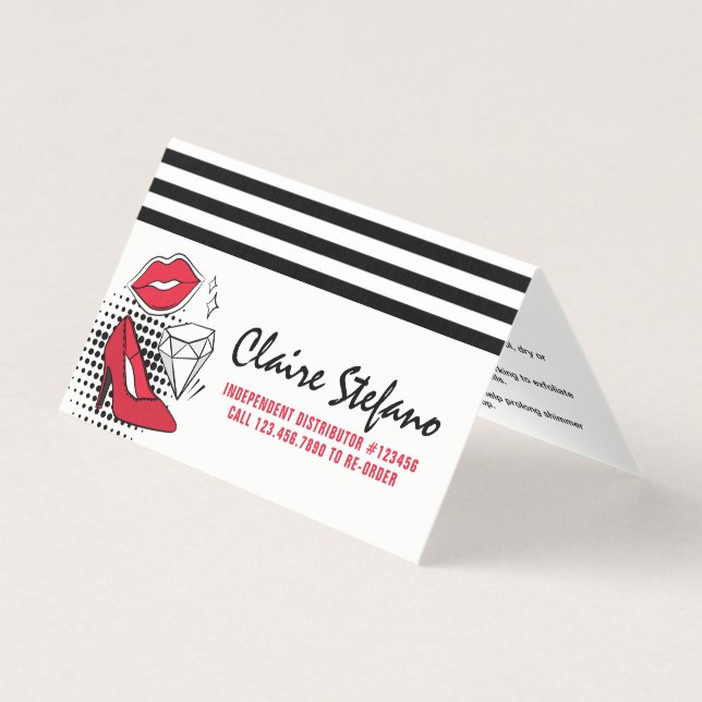 Tarjeta Distribuidor de lápiz labial Cómo aplicar / consej (Anverso)