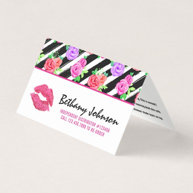 Tarjeta Distribuidor de lápiz labial Cómo aplicar / consej (Anverso)