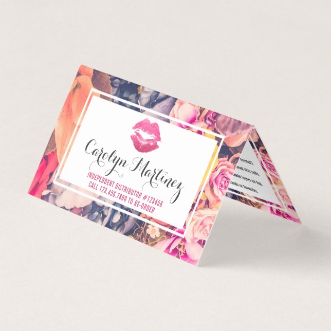 Tarjeta Distribuidor de lápiz labial Cómo aplicar / consej (Anverso)