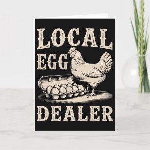 Tarjeta Distribuidor local de huevos Gallina retro Diverti