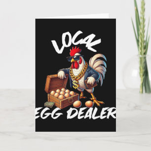 Tarjeta Distribuidor local de huevos Gallina retro Diverti