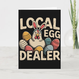 Tarjeta Distribuidor local de huevos Gallina retro Diverti