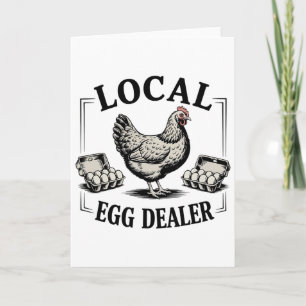 Tarjeta Distribuidor local de huevos Pollo retro Divertido