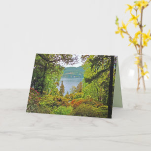 Tarjeta Distrito de los Lagos de Italia/ vista desde los j