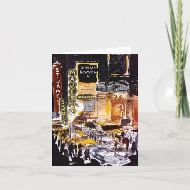 Tarjeta Distrito New York City NYC Broadway del teatro de (Anverso)