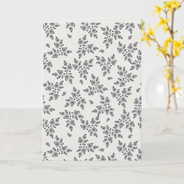 Tarjeta Ditsy Florals in Grey (flor amarilla)