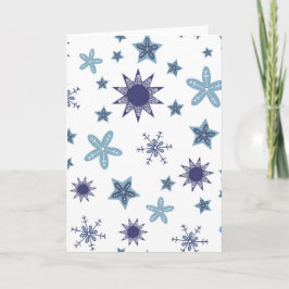 Tarjeta Ditsy Snowflake pattern backgrounds textures