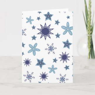 Tarjeta Ditsy Snowflake pattern backgrounds textures