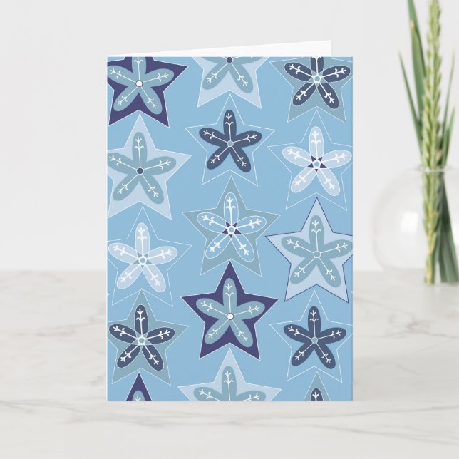 Tarjeta Ditsy Snowflake pattern backgrounds textures (Anverso)