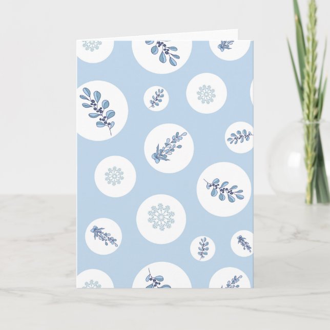 Tarjeta Ditsy Snowflake pattern backgrounds textures (Anverso)