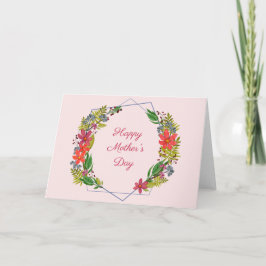 Tarjeta diurna geométrica de la mujer