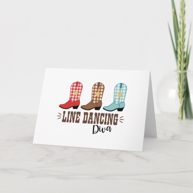 Tarjeta Diva de baile de línea (Anverso)