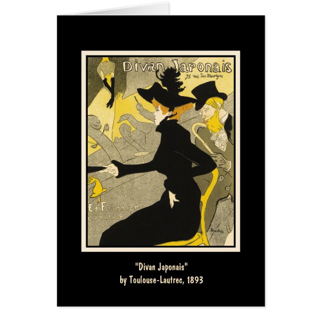 Tarjeta: Divan Japonais de Toulouse-Lautrec (Frente)