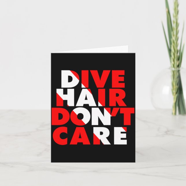 Tarjeta Dive Hair Don't Care  (Anverso)