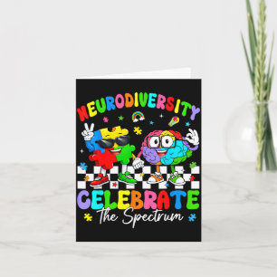 Tarjeta Diversidad neuronal cerebro autismo concienciación