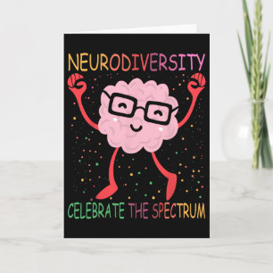 Tarjeta Diversidad neuronal Cerebro Conciencia de Autismo 