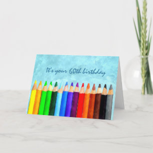 Tarjeta Diversión 60 o cualquier edad Artsy cumpleaños Sal