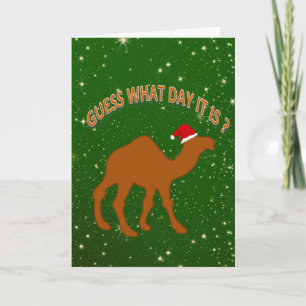 Tarjeta Diversión Adivina Qué Día Es Es Humor Navidad