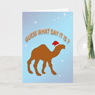 Tarjeta Diversión Adivina Qué Día Es Es Humor Navidad