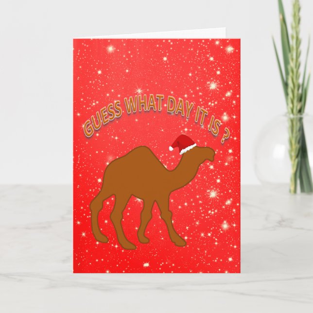 Tarjeta Diversión Adivina Qué Día Es Es Humor Navidad (Anverso)