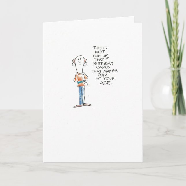 Tarjeta Diversión calva del hombre de la edad (Anverso)