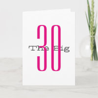 Diversión, cumpleaños 30, gran rosa, texto negro, 