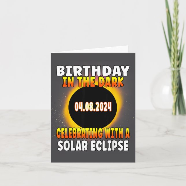 Tarjeta Diversión Cumpleaños Total Eclipse Solar Celebraci (Anverso)