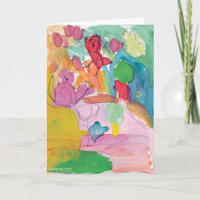 Tarjeta Diversión de acuarela - KidsArt para CHOC (Anverso)