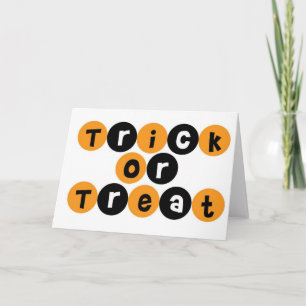 Tarjeta Diversión de Halloween del truco o de la